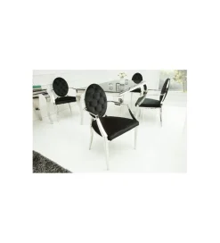Invicta Interior Krzesło OXANA Modern Barock Czarne