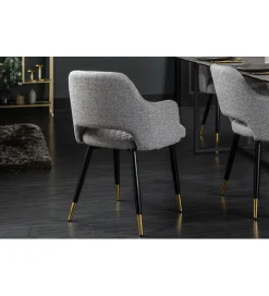 Invicta Interior Krzesło Paris jasnoszare