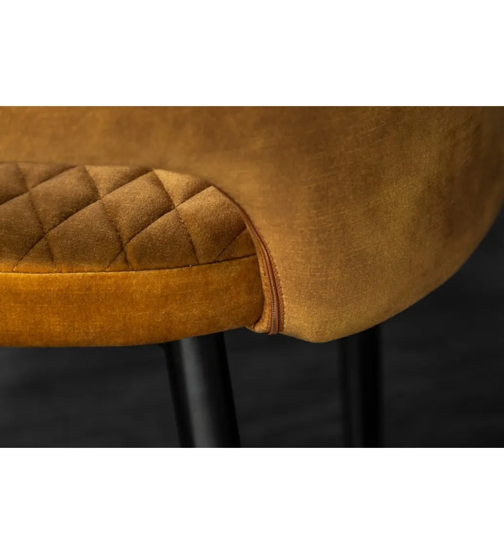 Invicta Interior Krzesło PARIS velvet musztardowy