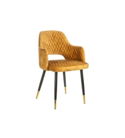 Invicta Interior Krzesło PARIS velvet musztardowy