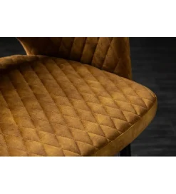 Invicta Interior Krzesło PARIS velvet musztardowy