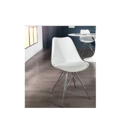 Invicta Interior Krzesło Rufo Scandinavia Retro białe