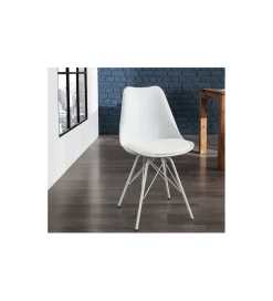 Invicta Interior Krzesło Rufo Scandinavia Retro Białe