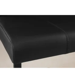 Invicta Interior Krzesło SAMSON czarne naturalna skóra