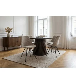 Invicta Interior Krzesło SCANDINAVIA 86 cm śnieżna panterka beżowo szara