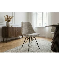 Invicta Interior Krzesło SCANDINAVIA 86 cm śnieżna panterka beżowo szara