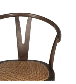Zona-Design Krzesło SERUN czekoladowe ratan drewno buk