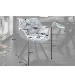 Invicta Interior Krzesło The Dutch Comfort szare