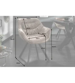 Invicta Interior Krzesło The Dutch Comfort Taupe