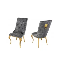 Invicta Interior Krzesło TRENTINO LEW Modern Barock szare