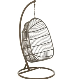 J-Line Krzesło wiszące EGGA 200 cm brązowe
