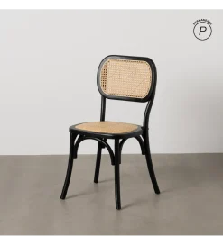 Zona-Design Krzesło YUMO  z drewna wiązowego czarne