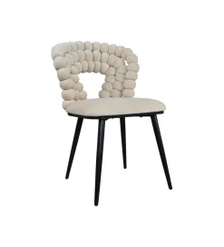 DAS Polski Design Krzesło Zeenova jasny beż bublle kulki