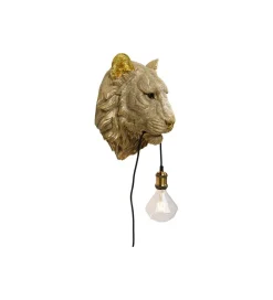 KDesign Lampa ścienna ANIMAL TIGER HEAD 34 cm złota