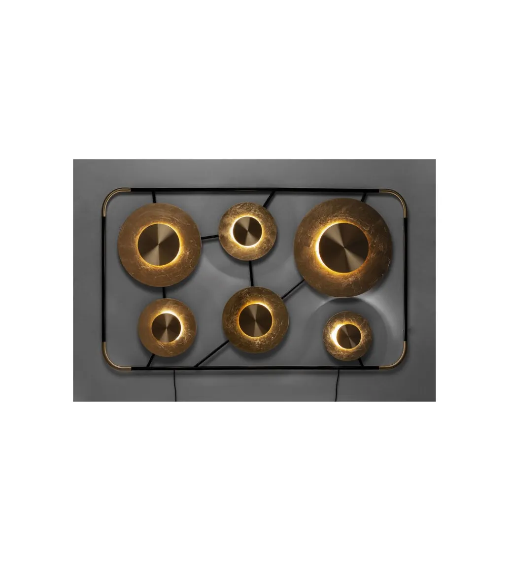 KDesign Lampa ścienna DISC 110 x 185 cm złota