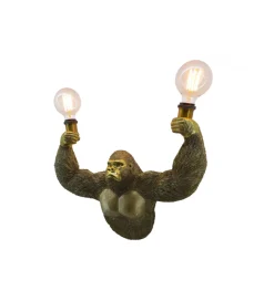 Invicta Interior Lampa ścienna KING APE 50 cm złota