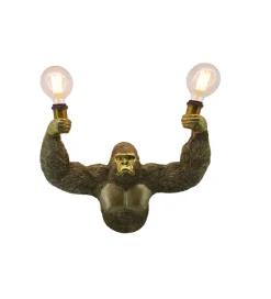 Invicta Interior Lampa ścienna KING APE 50 cm złota