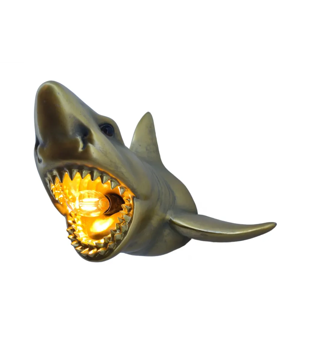 Invicta Interior Lampa ścienna SHARK 40 cm złota