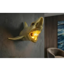 Invicta Interior Lampa ścienna SHARK 40 cm złota