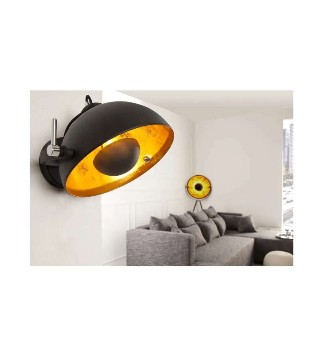 Invicta Interior Lampa ścienna Studio czarno złota