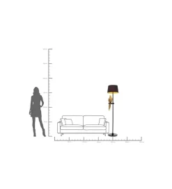 KDesign Lampa podłogowa ANIMAL PARROT 176 cm złota