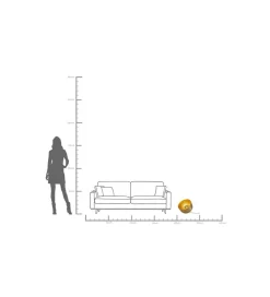 KDesign Lampa podłogowa APOLLON 35 cm złota