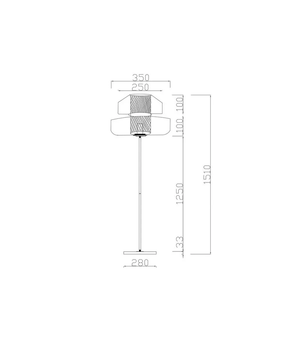 KDesign Lampa podłogowa ARCADIA 155 cm niebieska