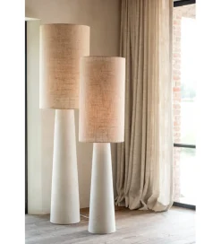 J-Line Lampa podłogowa AVA 168 cm naturalna biała