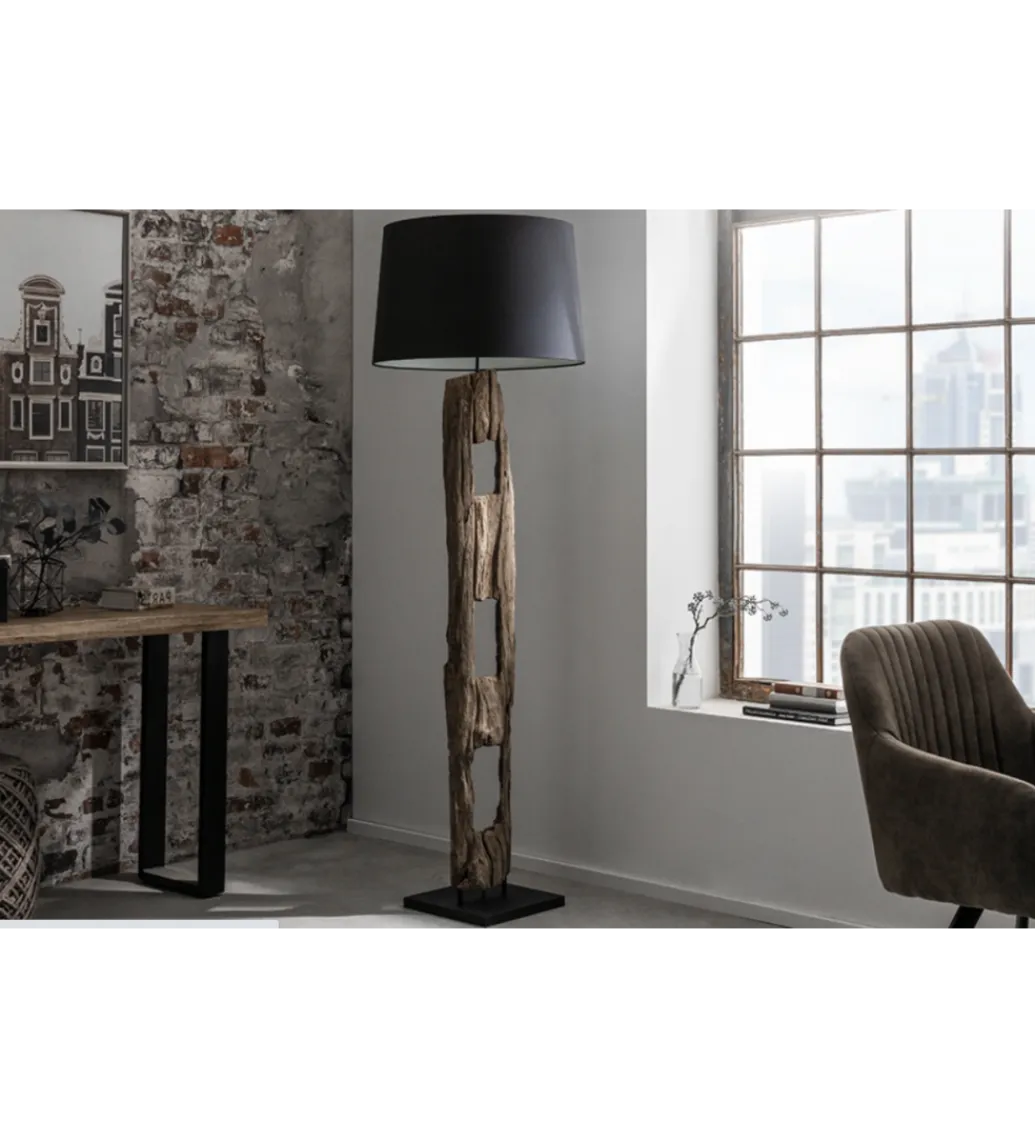 Invicta Interior Lampa podłogowa BARRACUDA 177 cm czarna