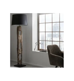 Invicta Interior Lampa podłogowa BARRACUDA 177 cm czarna