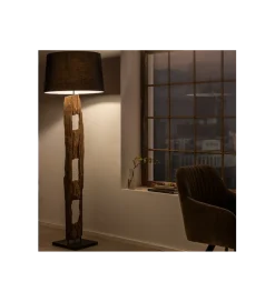 Invicta Interior Lampa podłogowa BARRACUDA 177 cm czarna
