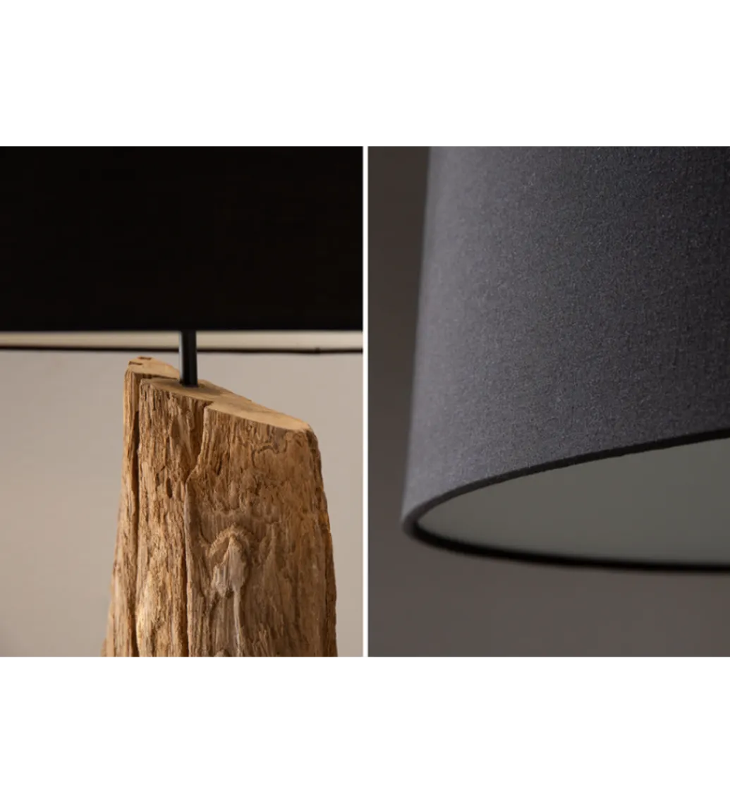 Invicta Interior Lampa podłogowa BARRACUDA 177 cm czarna