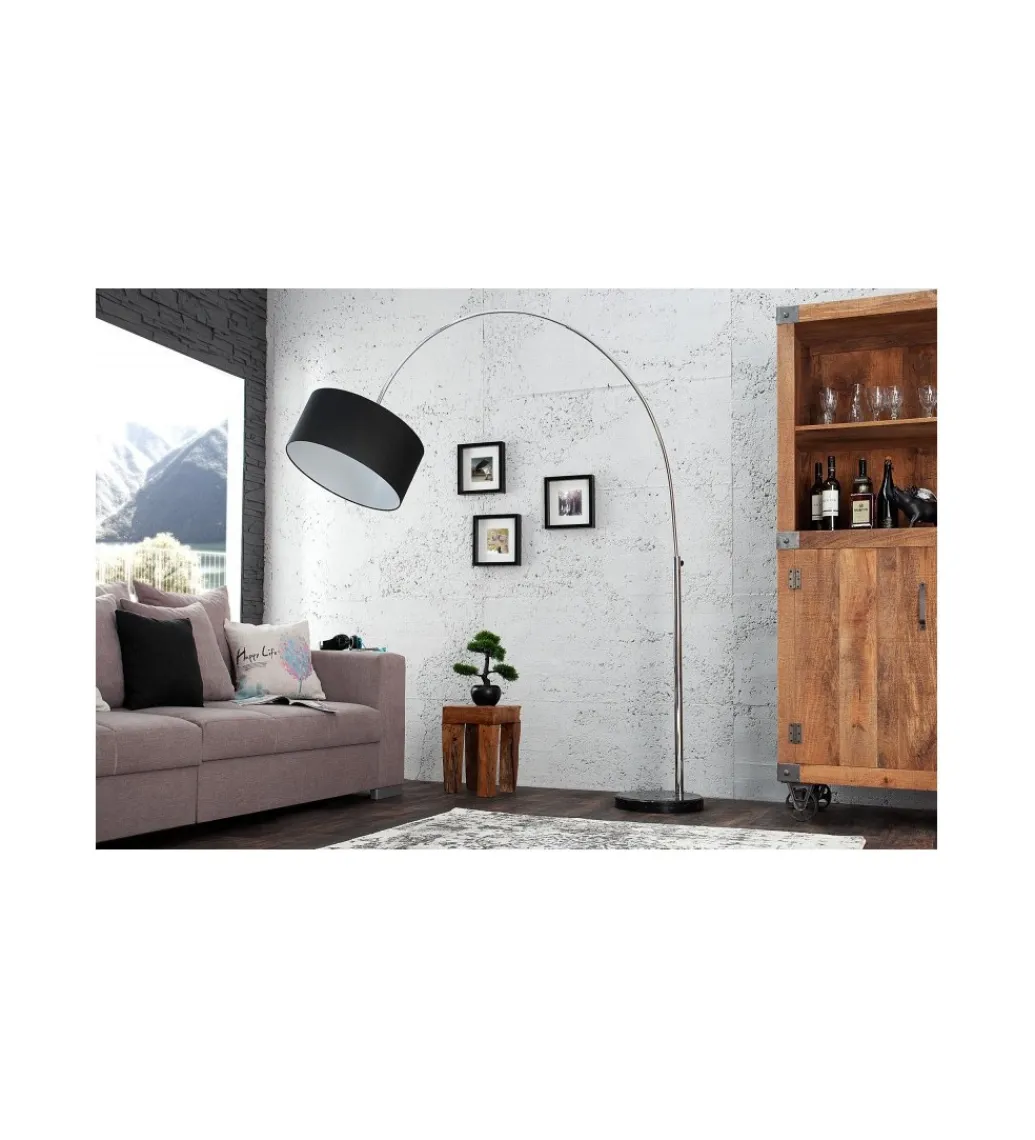 Invicta Interior Lampa podłogowa Big Bow czarna