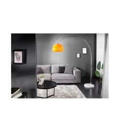 Invicta Interior - przedsprzedaż Lampa podłogowa Big Bow II 175 cm - 205 cm pomarańczowa