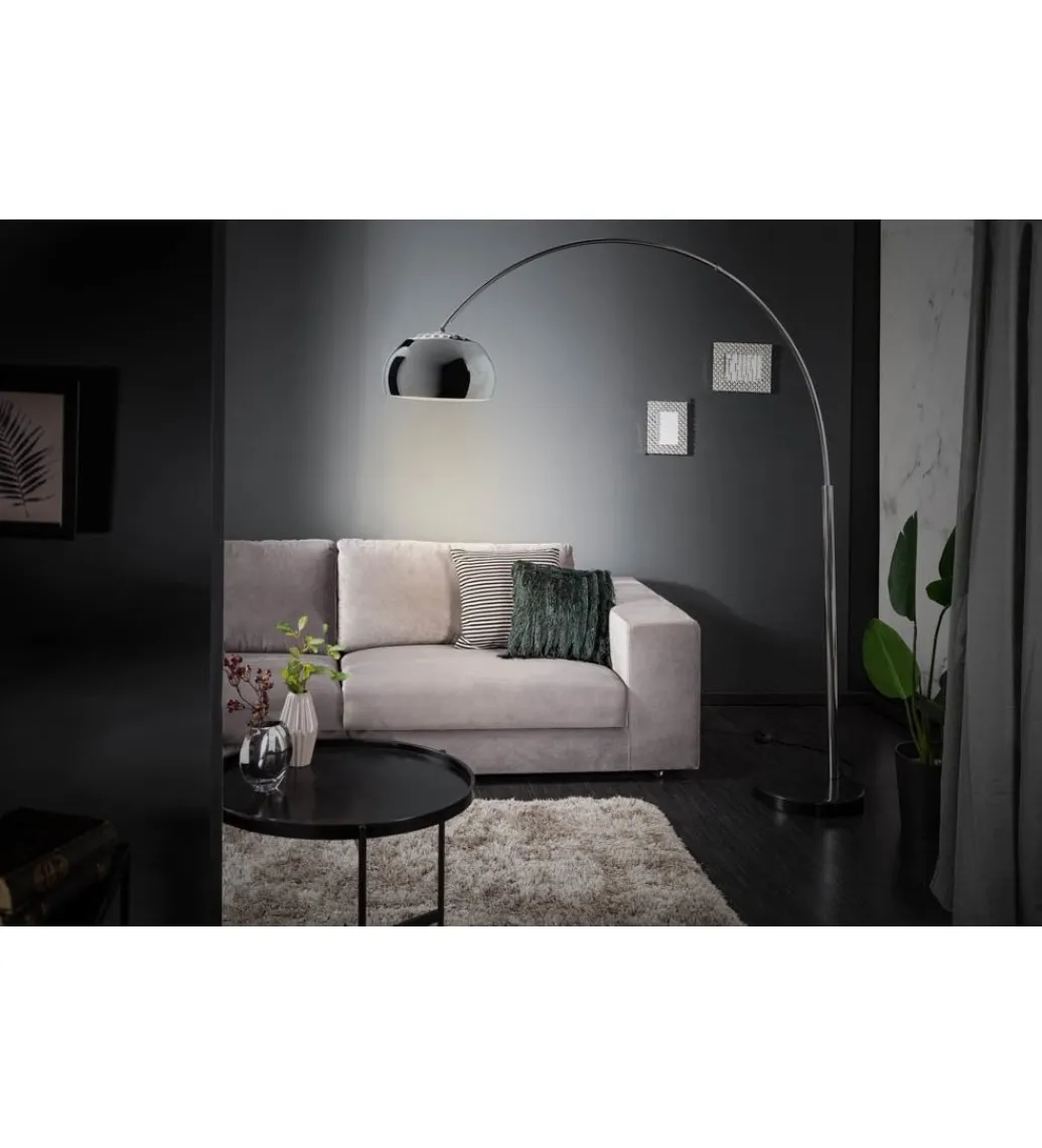 Invicta Interior Lampa Podłogowa Big Bow II srebrna