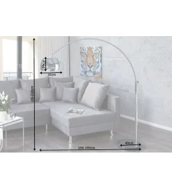 Invicta Interior Lampa Podłogowa Big Bow II srebrna
