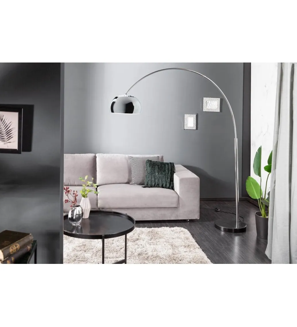 Invicta Interior Lampa Podłogowa Big Bow II srebrna