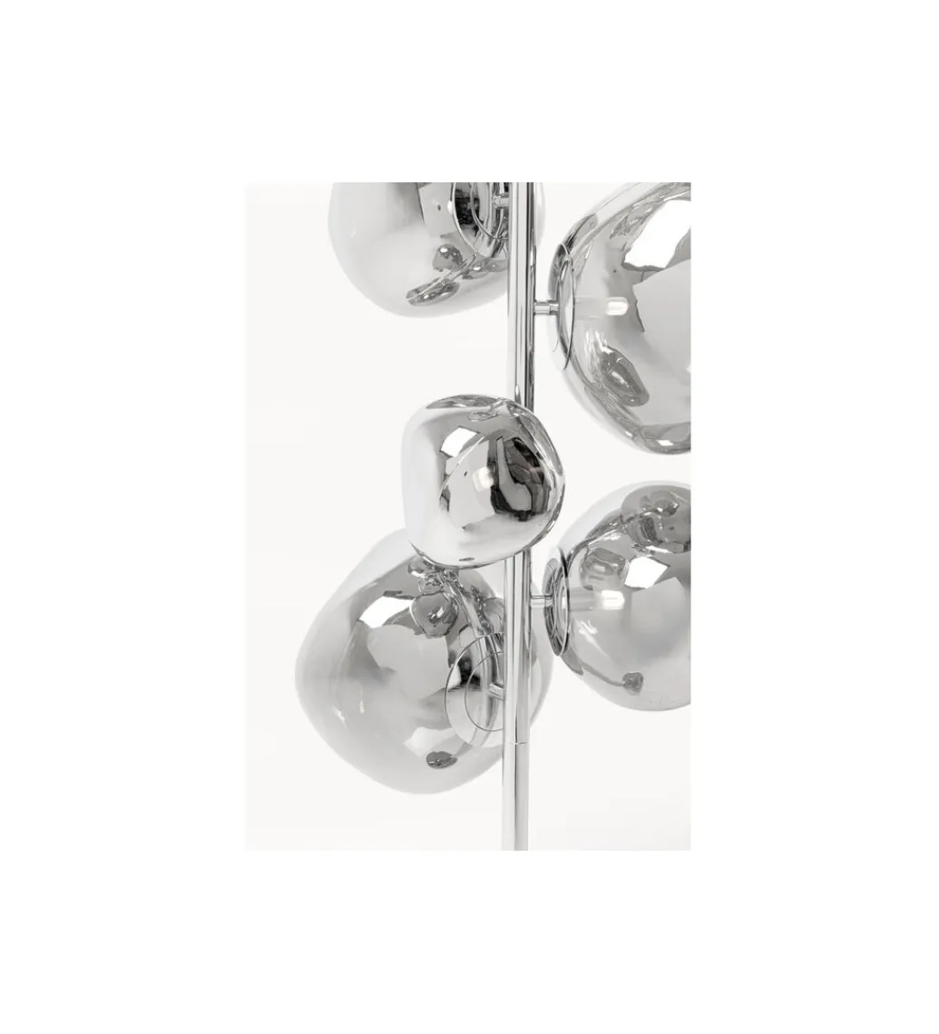 KDesign Lampa podłogowa BURBUJA 168 cm srebrna