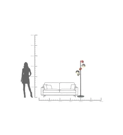 KDesign Lampa podłogowa CALOTTA ANTICO 177 cm