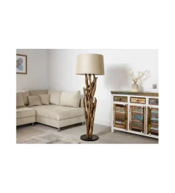 Invicta Interior Lampa podłogowa Cara 150 cm beżowa
