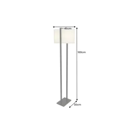 Invicta Interior Lampa podłogowa COLLEEN 160 cm biała