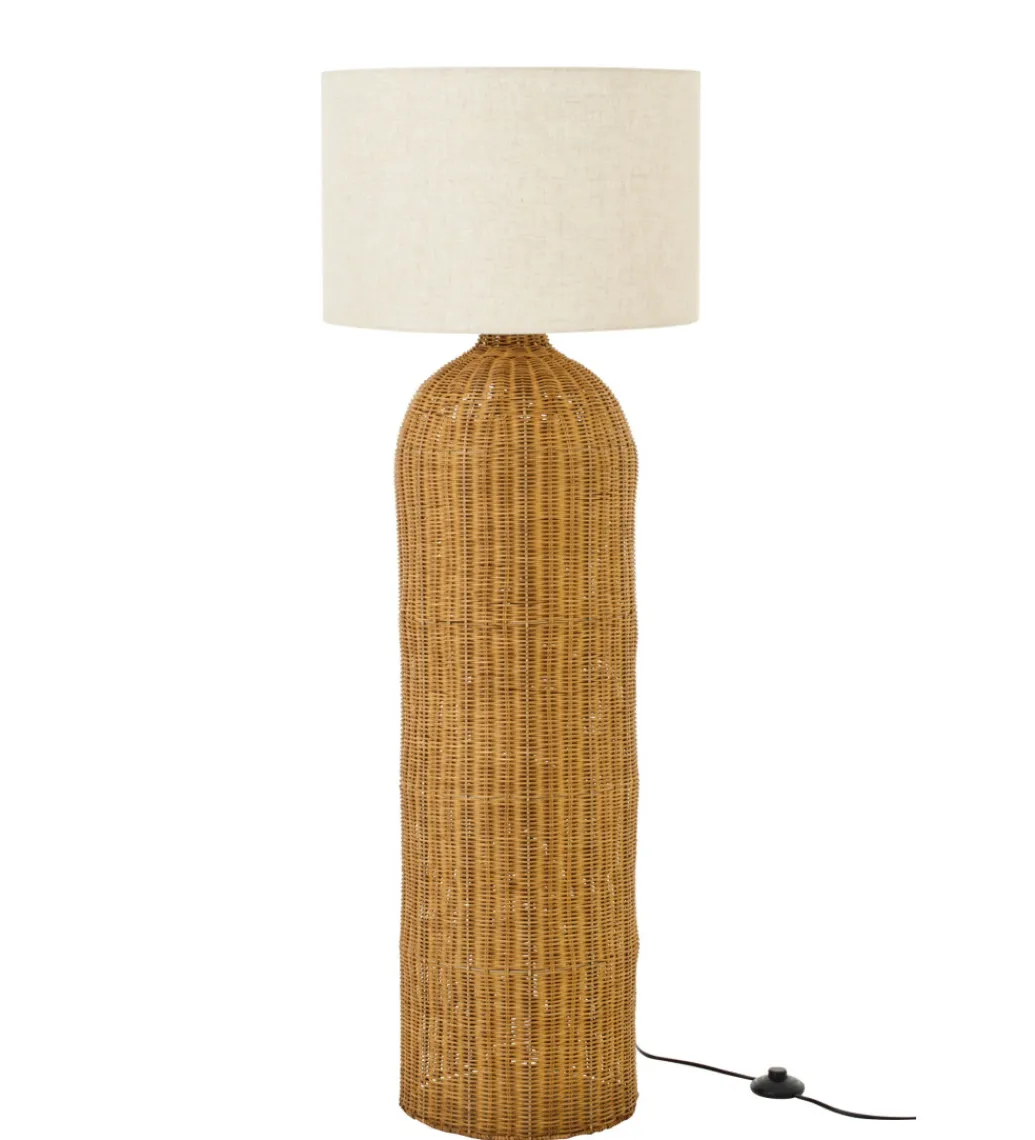 J-Line Lampa podłogowa CYLINDER 128 cm naturalna ercu