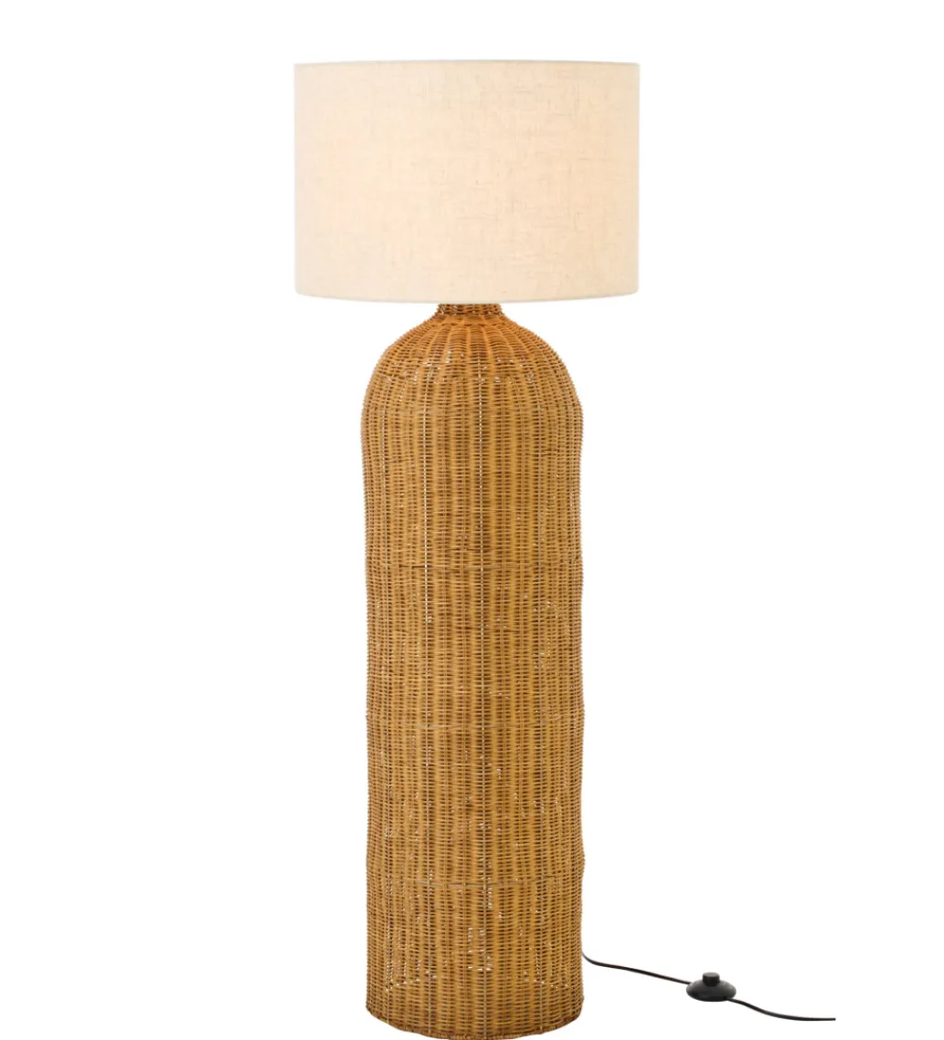 J-Line Lampa podłogowa CYLINDER 128 cm naturalna ercu