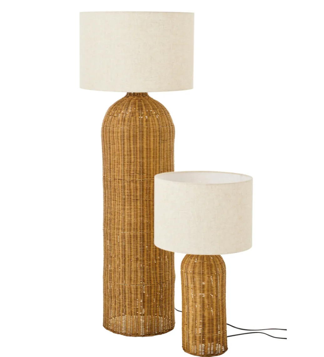 J-Line Lampa podłogowa CYLINDER 128 cm naturalna ercu