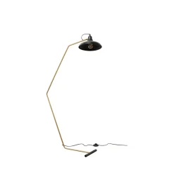 KDesign Lampa podłogowa DORO 130 cm czarna