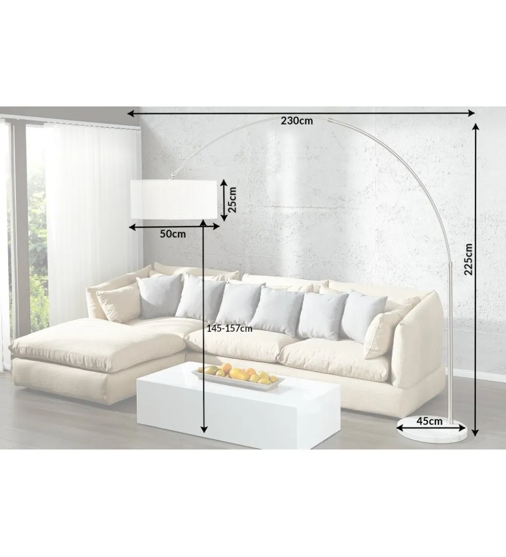 Invicta Interior Lampa Podłogowa Extenso biała