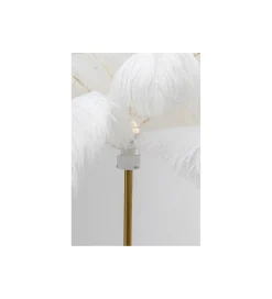 KDesign Lampa podłogowa FEATHER PALM 165 Cm Pióra biała