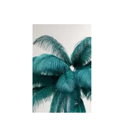 KDesign Lampa podłogowa FEATHER PALM 165 cm pióra turkusowa