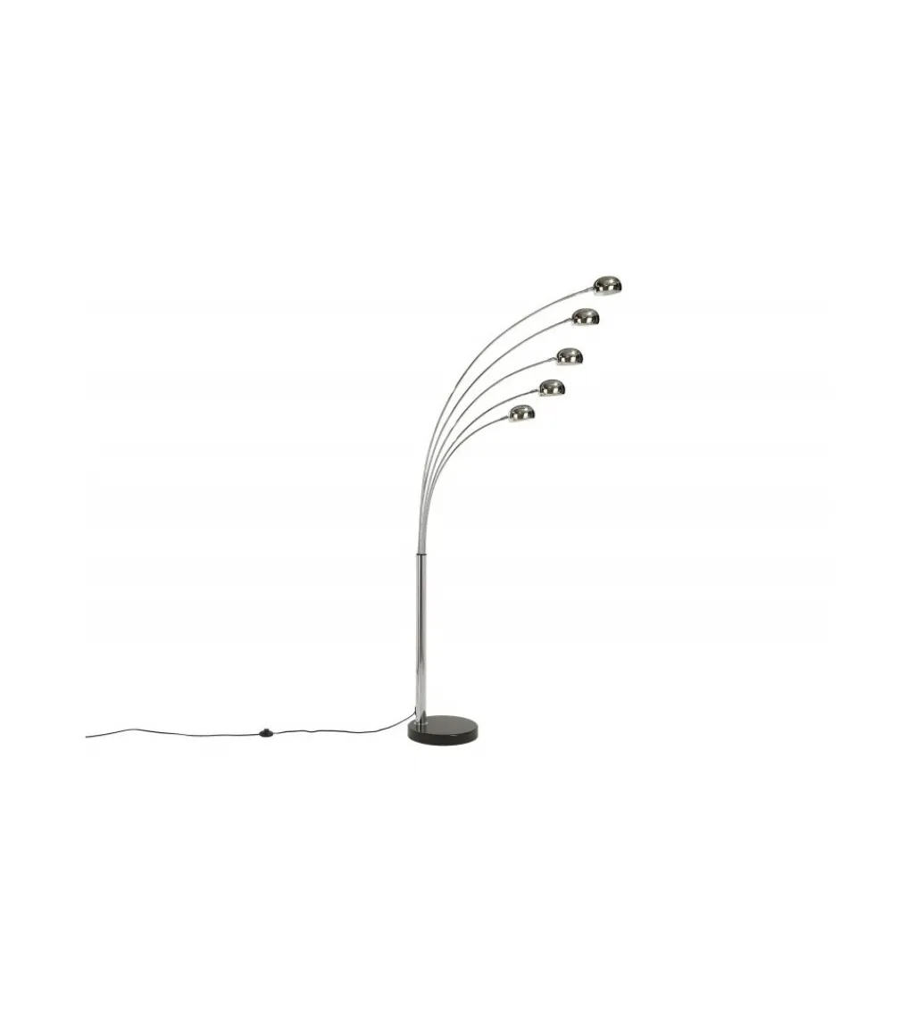 Invicta Interior Lampa podłogowa Five chrom 200 cm srebrna