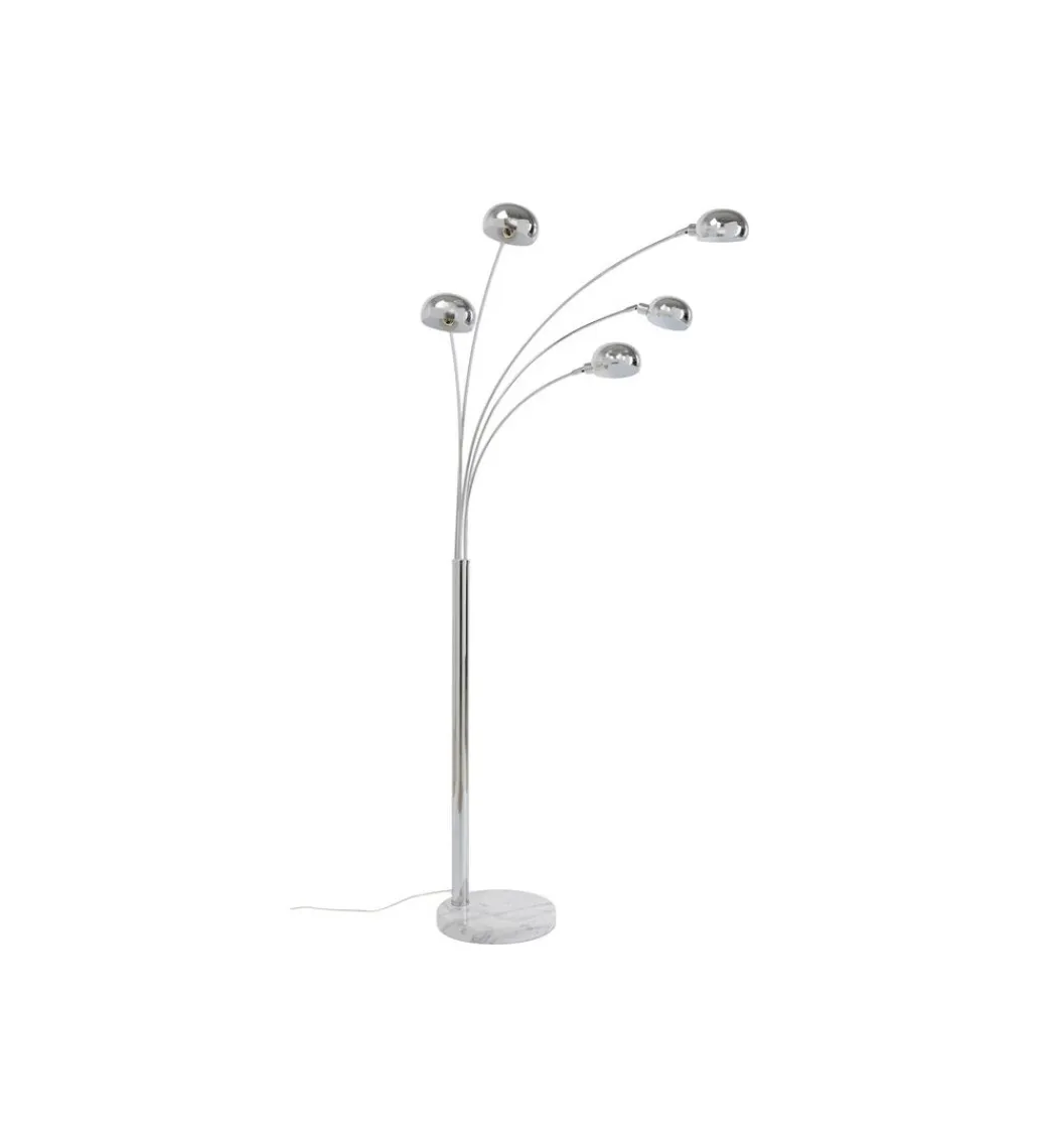 KDesign Lampa podłogowa FIVE FINGERS 201 cm srebrna
